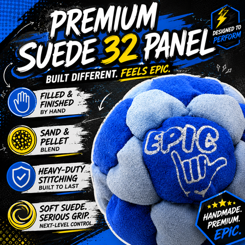 Epic - 32 Panel Hacky Sack | Ocean Blue