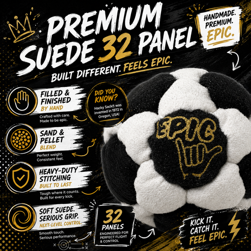 Epic - 32 Panel Hacky Sack | Salt N' Pepper
